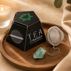 Green Aventurine Raw Gemstone Tea Strainer