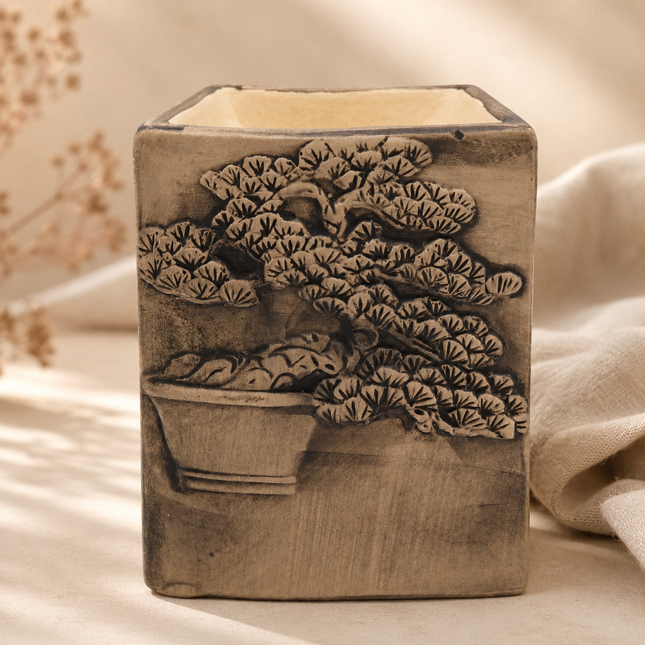 Hand Painted Bonsai Burner - Slate