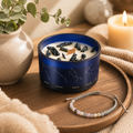 Zodiac Crystal Candle with Gemstone Bracelet - Gemini