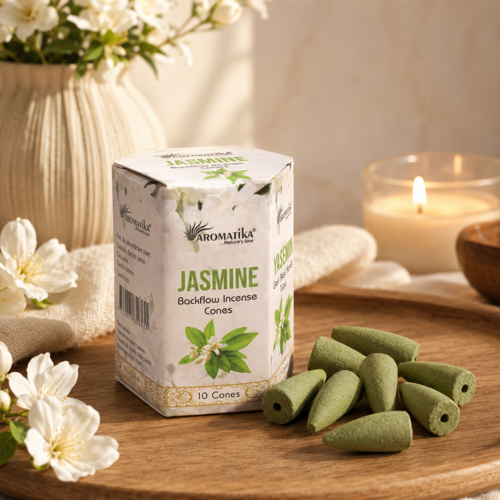 Jasmine Masala Backflow Incense Cones - Pack of 10