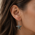 Sterling Silver Starfish Drop Earrings