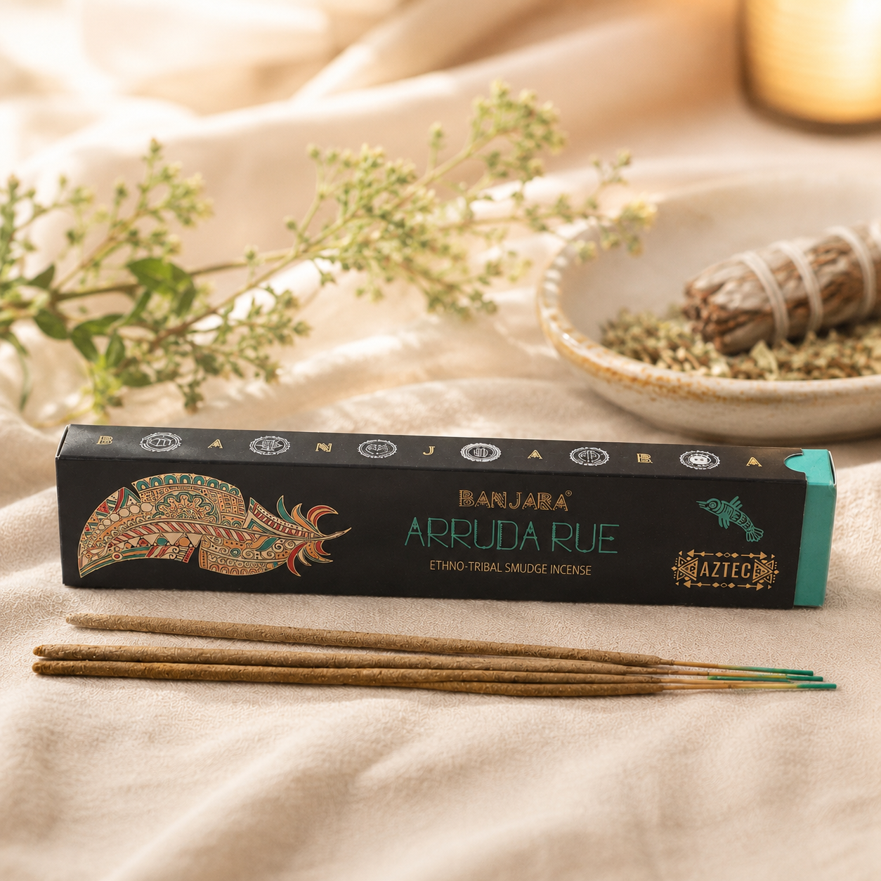 White Arruda Rue Banjara Tribal Smudge Incense