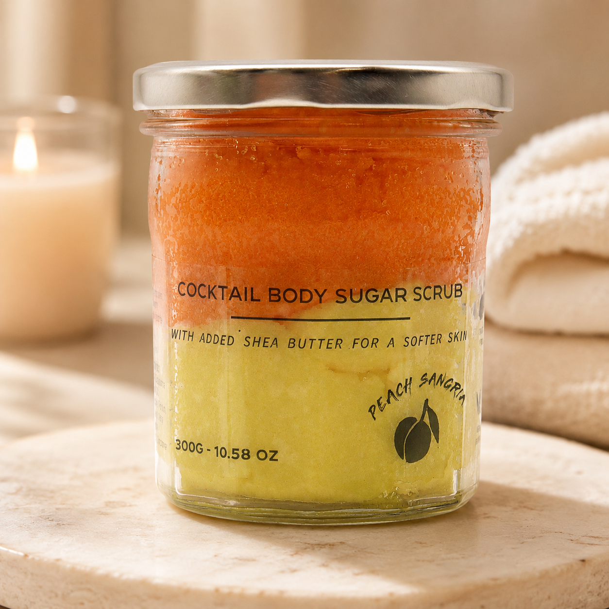 Peach Sangria Fragranced Sugar Body Scrub - 300g