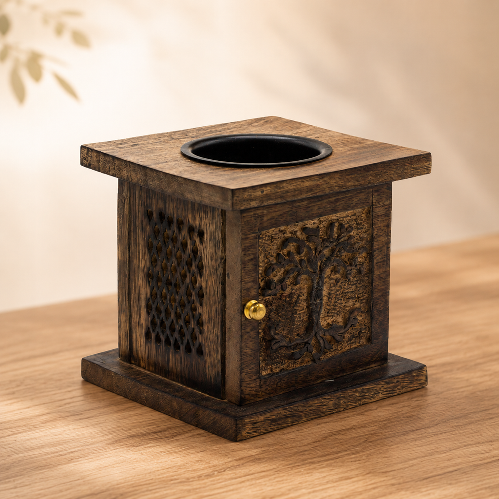 Large Mango Box Burner - Tree of Life