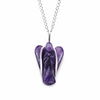 Amethyst Guardian Angel Gemstone Pendant