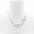White Jasper Longstone Gem Necklace