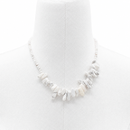 White Jasper Longstone Gem Necklace