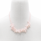 Rose Quartz Longstone Gemstone Necklace