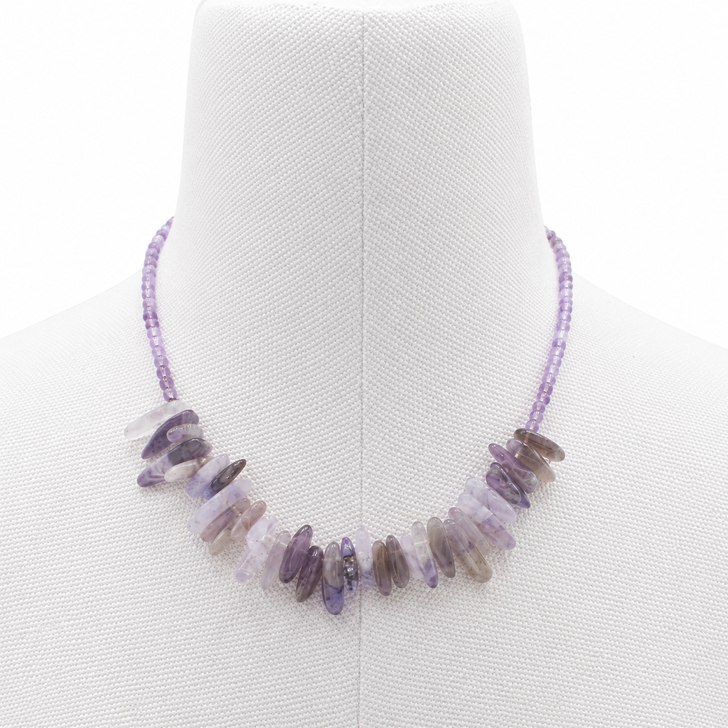 Amethyst Longstone Gem Necklace