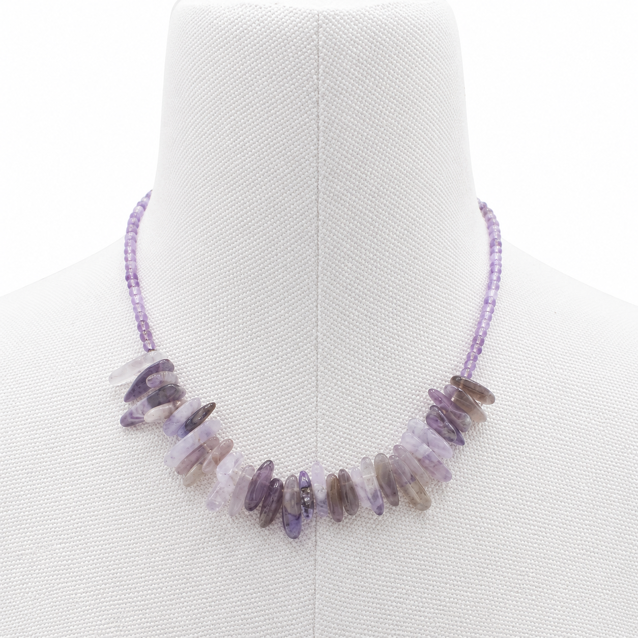 Amethyst Longstone Gem Necklace