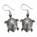 Sterling Silver Turtle Earrings