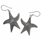 Sterling Silver Starfish Drop Earrings