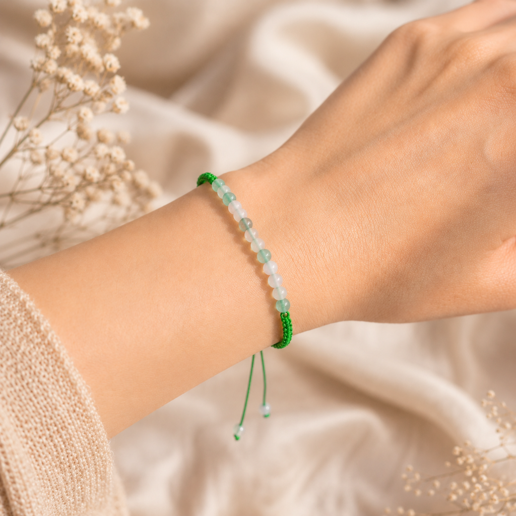 Zodiac Crystal Candle with Gemstone Bracelet - Libra
