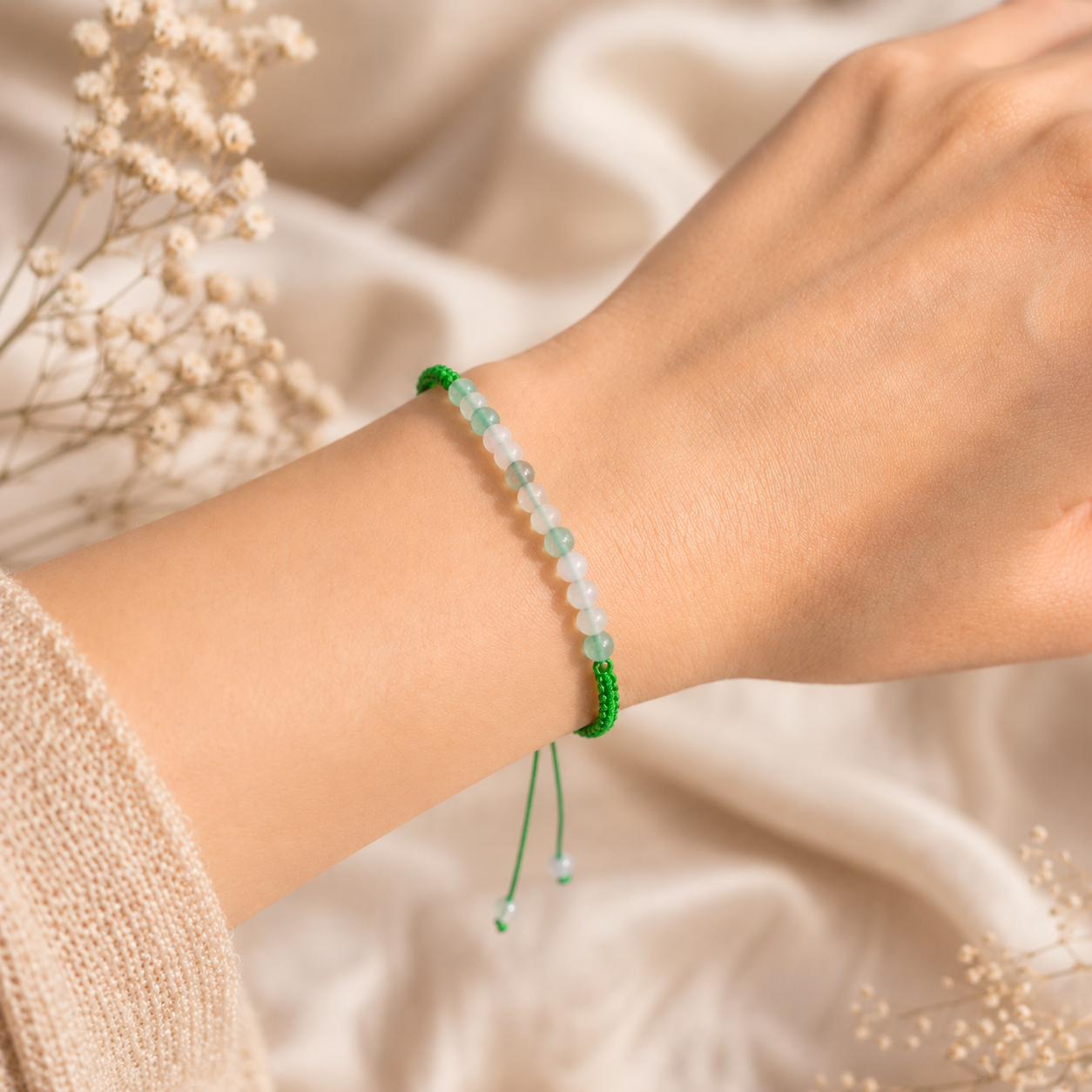 Zodiac Crystal Candle with Gemstone Bracelet - Libra