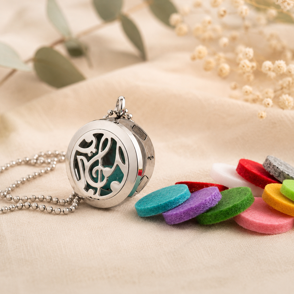 Music Notes Aromatherapy Diffuser Necklace - 25mm
