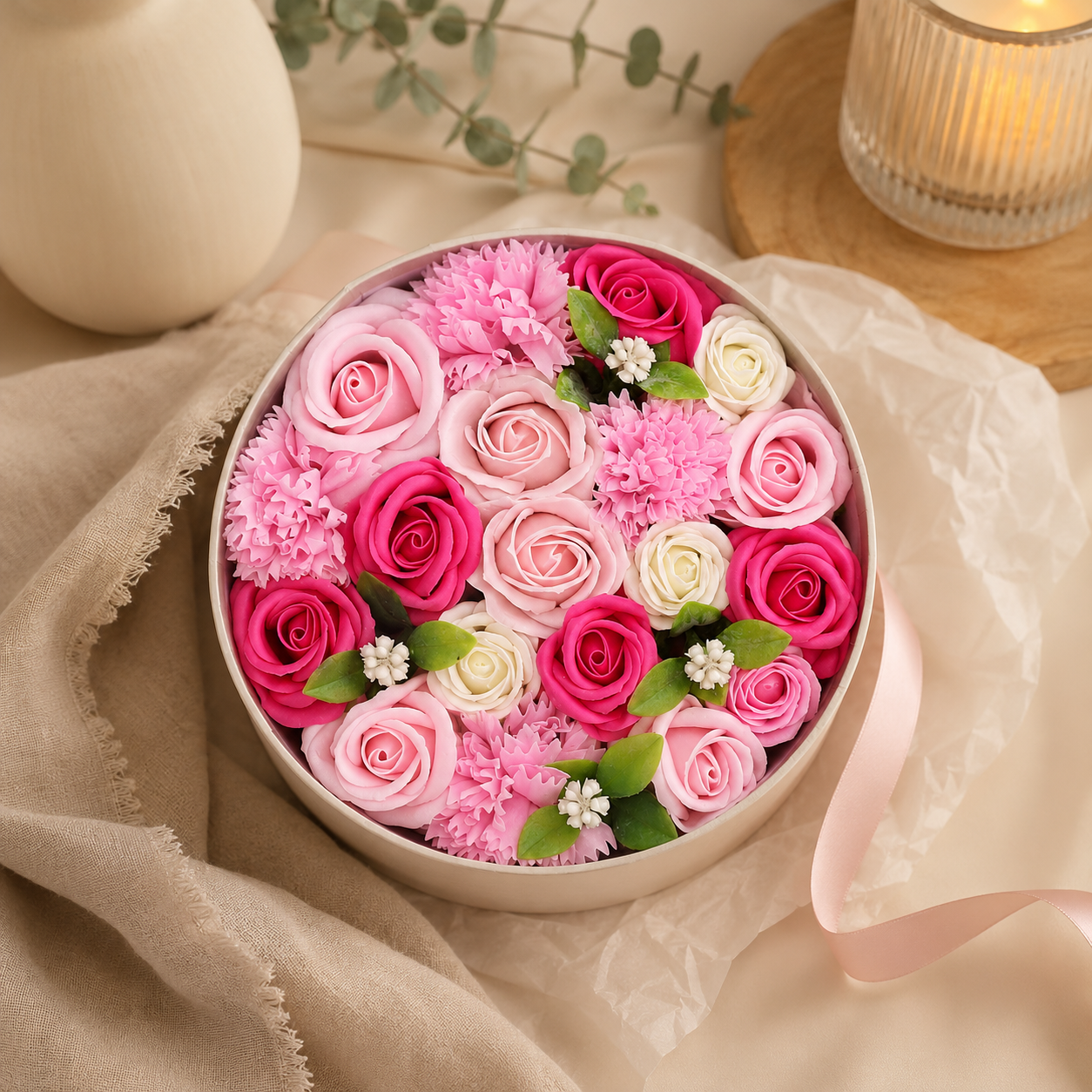 Round Box - Baby Blessings - Pinks