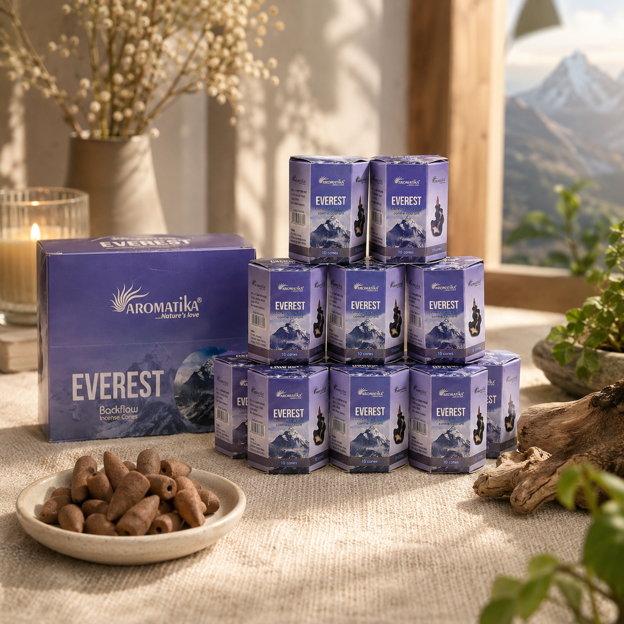 Everest Masala Backflow Incense Cones - Pack of 10