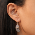 Gold And Silver Angel Wings Drop Earrings