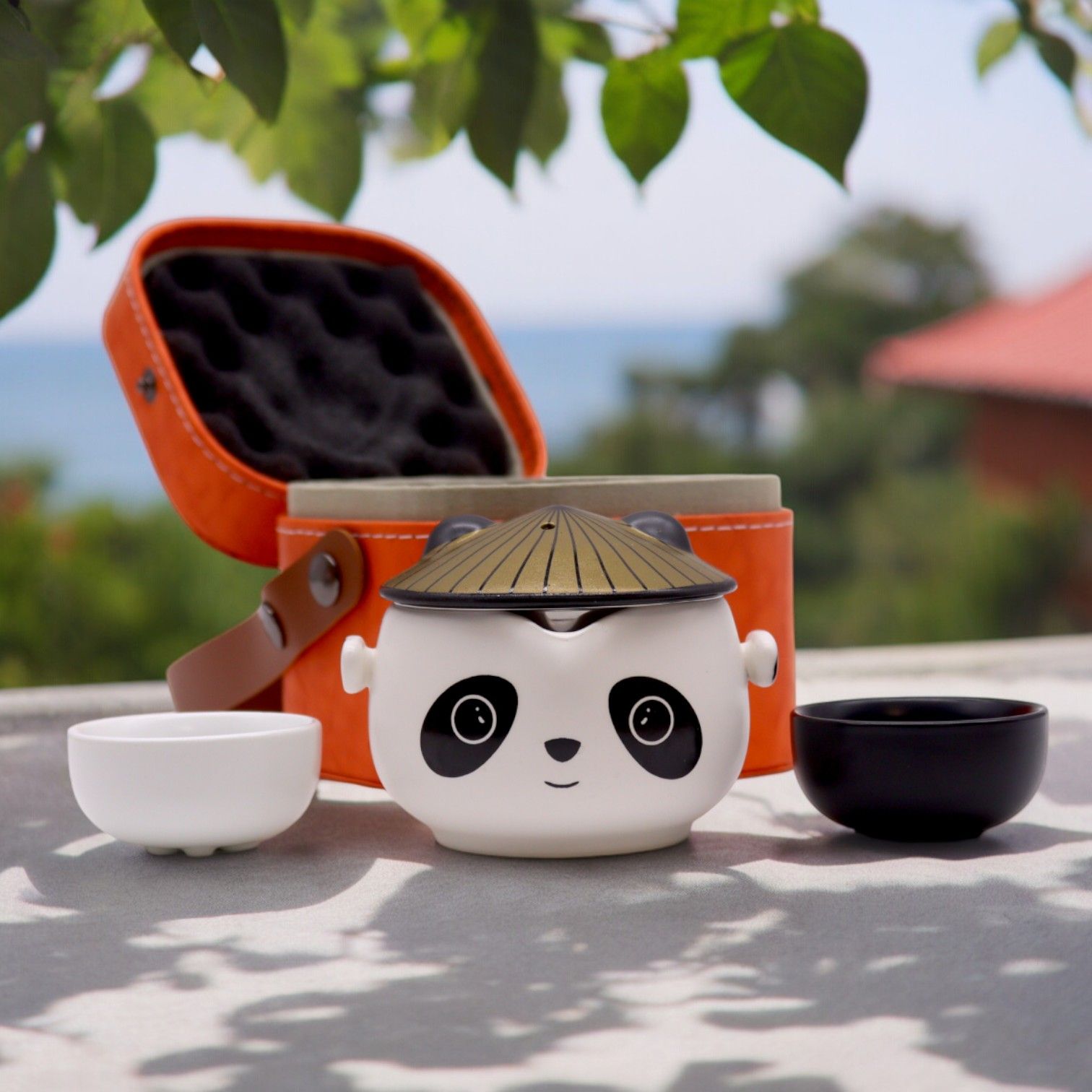 Kung Fu Panda Teapot Set With Two Cups - Travel Pack