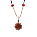 Carnelian Sun Face Cord Gemstone Necklace