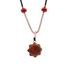 Carnelian Sun Face Cord Gemstone Necklace