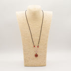Carnelian Sun Face Cord Gemstone Necklace