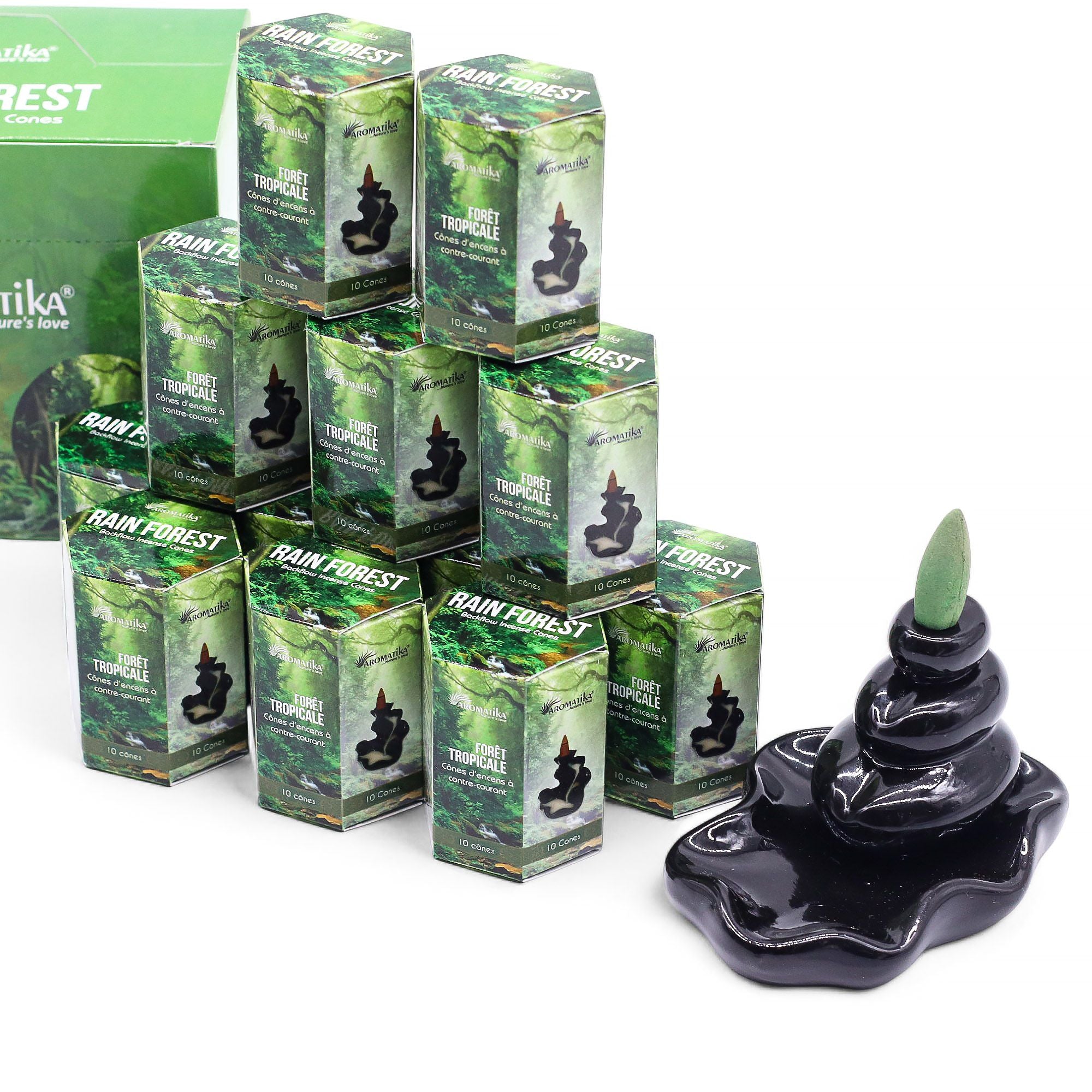 Rain Forest Masala Backflow Incense Cones - Pack of 10