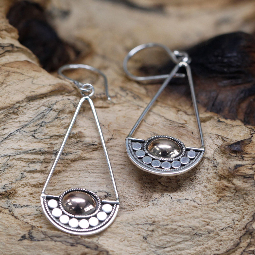 Luna Balance Silver and Gold Earrings