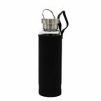 Rejuvenating Rose Quartz Crystal Infused Glass Water Bottle - Obelisk