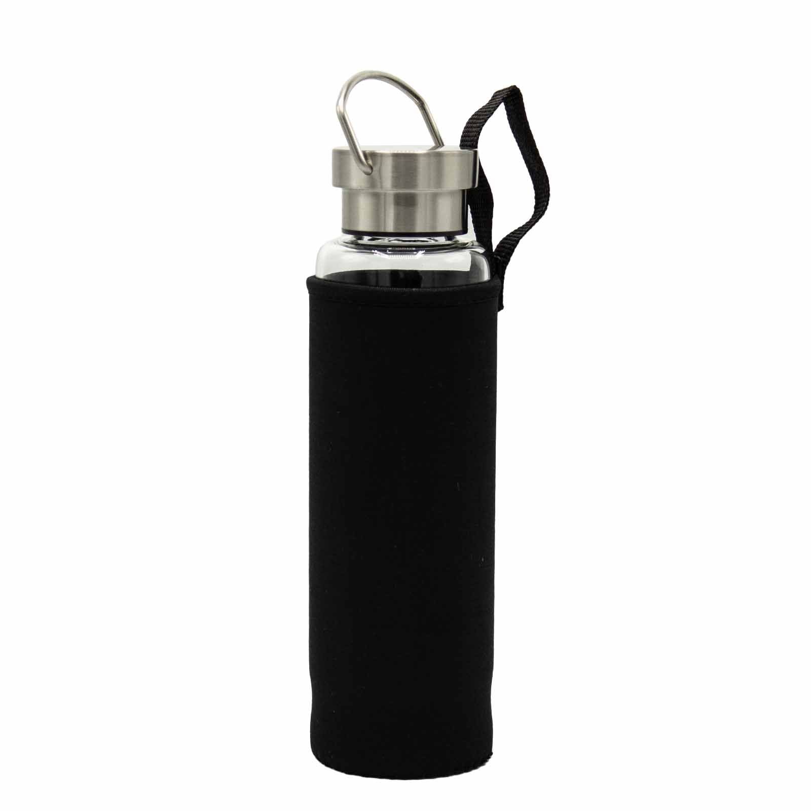 Rejuvenating Rose Quartz Crystal Infused Glass Water Bottle - Obelisk