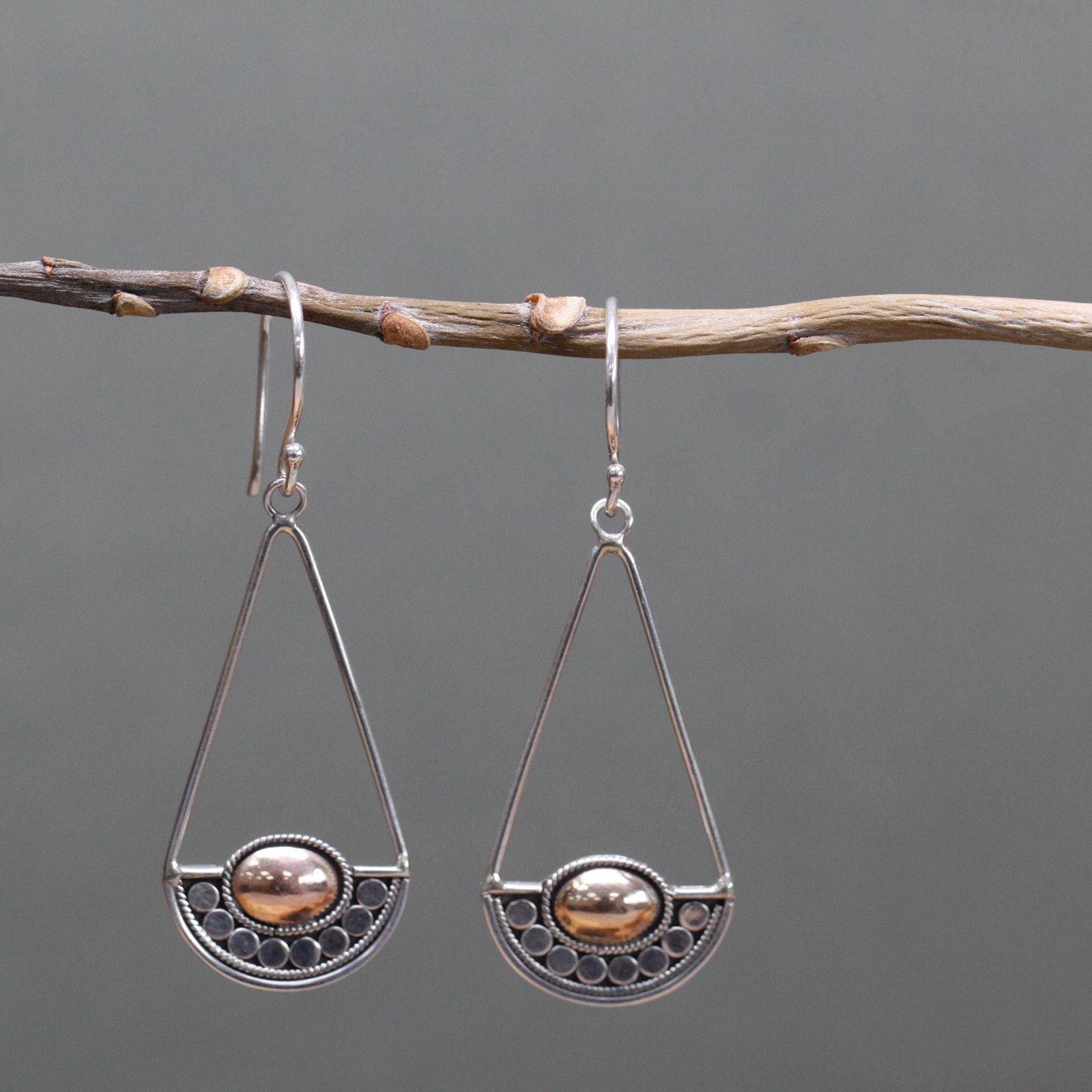 Luna Balance Silver and Gold Earrings