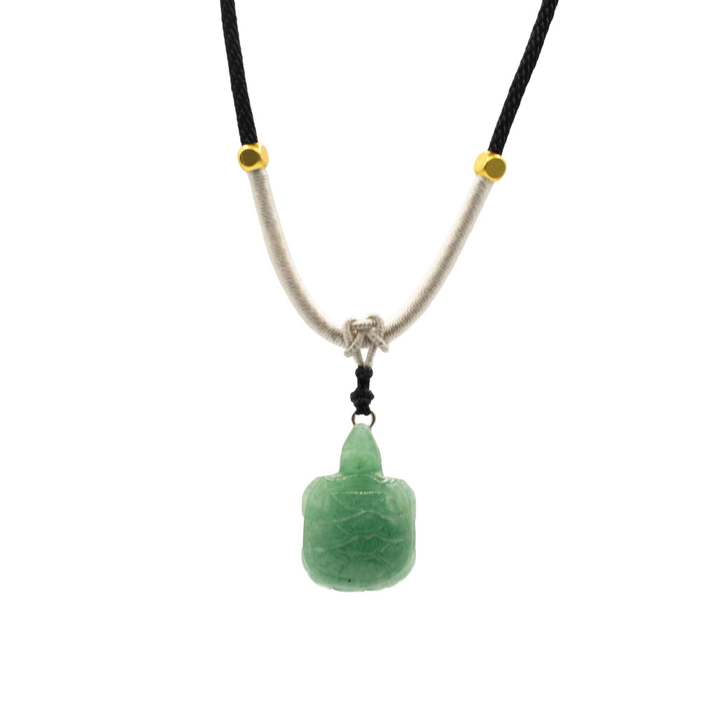 Jade Turtle Cord Gemstone Pendant