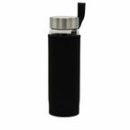 Rejuvenating Rose Quartz Crystal Infused Glass Water Bottle - Chips