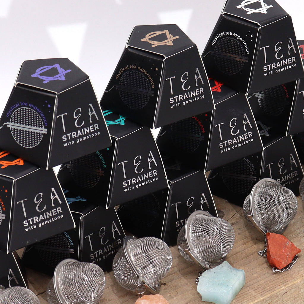 Rose Quartz Raw Gemstone Tea Strainer