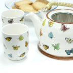 Butterfly Herbal Teapot Set With Six Cups