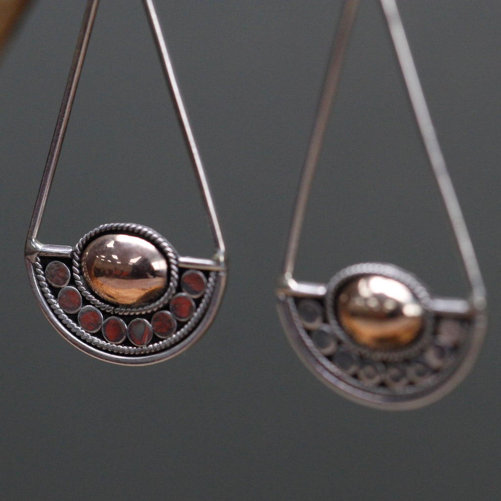 Luna Balance Silver and Gold Earrings