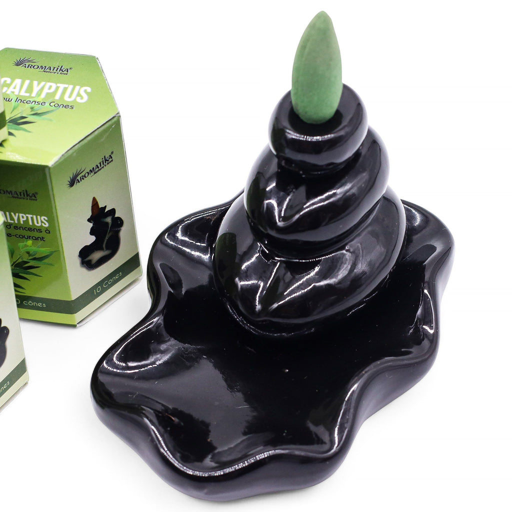 Eucalyptus Masala Backflow Incense Cones - Pack of 10
