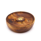 Yin And Yang Wooden Incense Stick And Cone Burner Disc