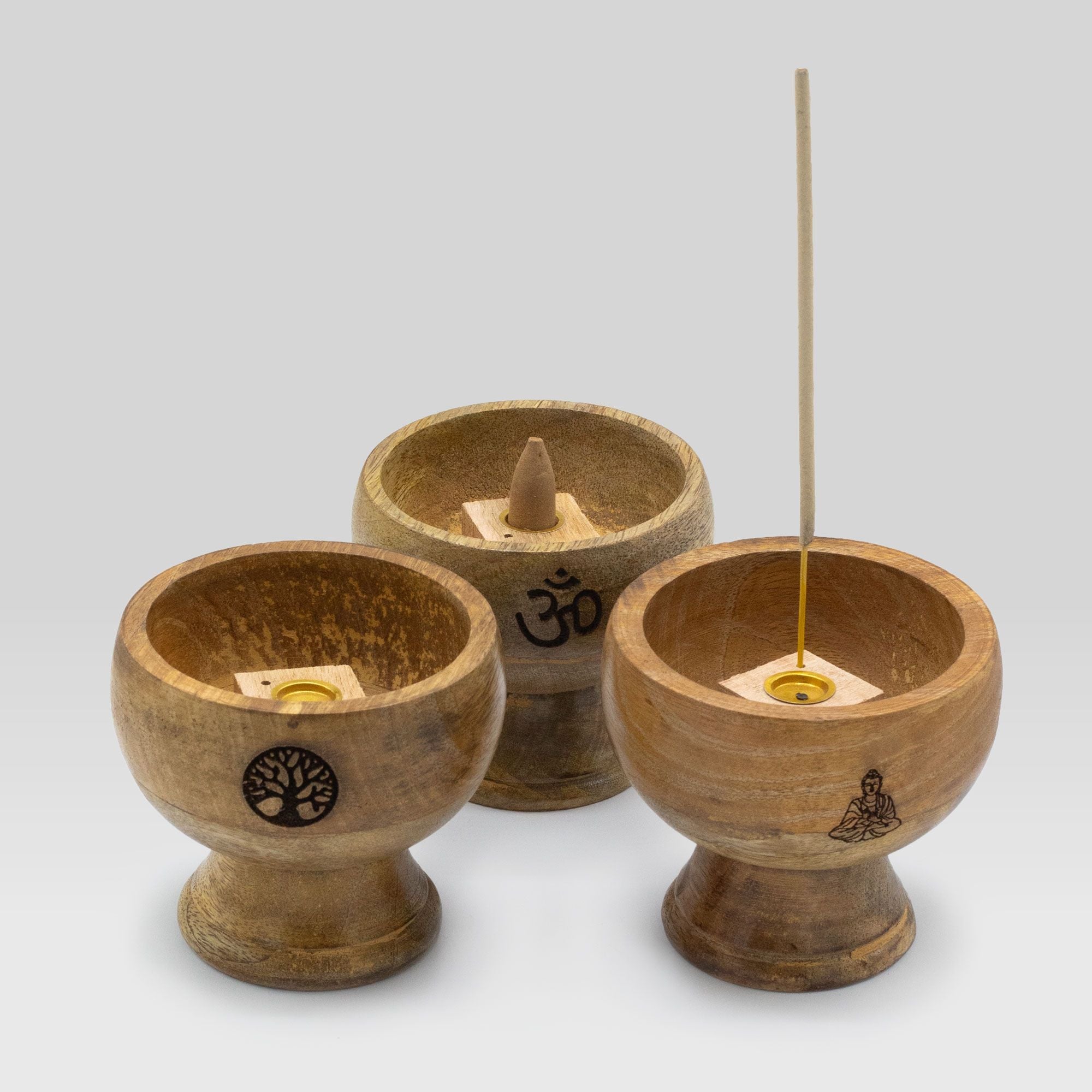 Large Tree of Life Ritual Bowl Incense Cone And Stick Holder - 11 x 6cm