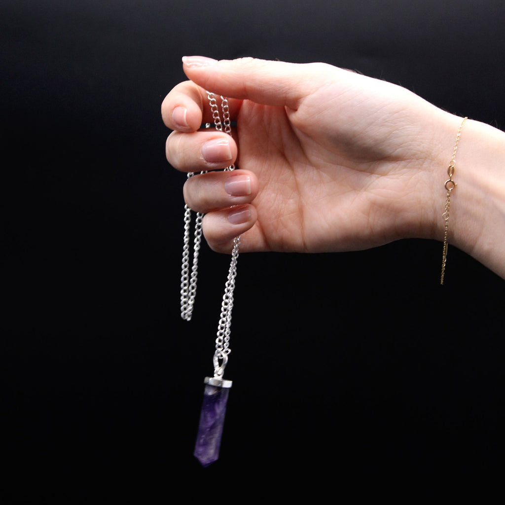 Amethyst Classic Point Gemstone Pendant