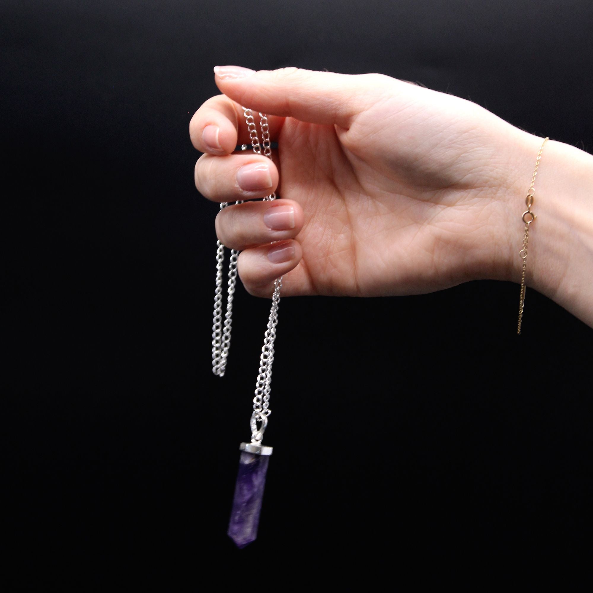 Amethyst Classic Point Gemstone Pendant