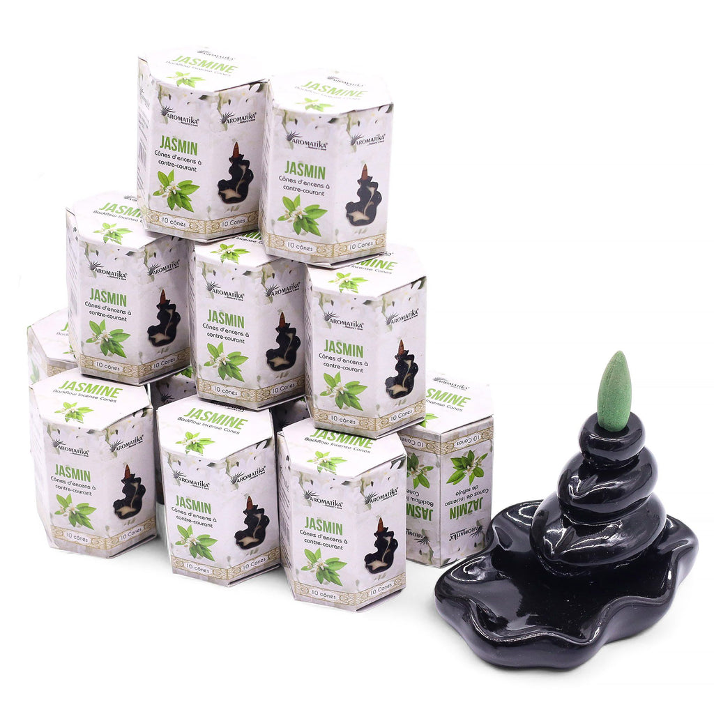 Jasmine Masala Backflow Incense Cones - Pack of 10