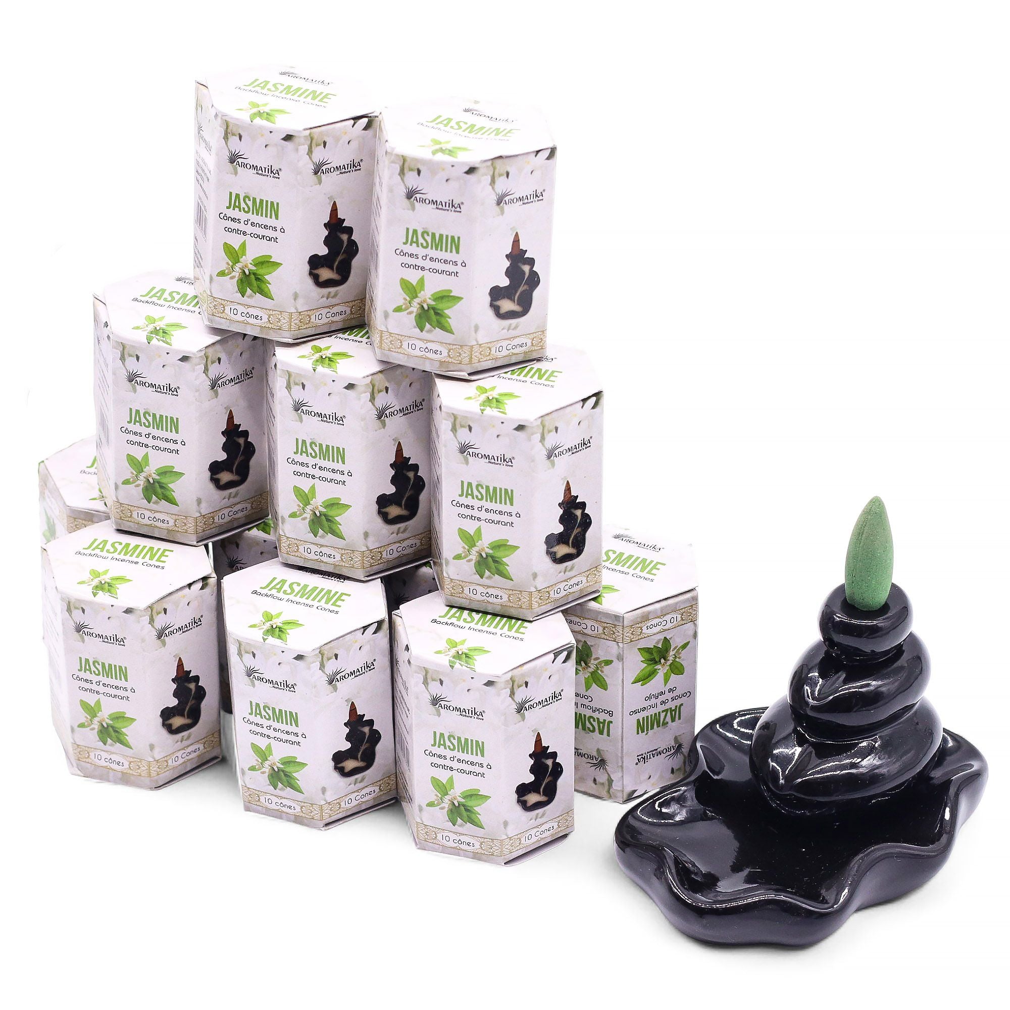 Jasmine Masala Backflow Incense Cones - Pack of 10
