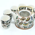 China Fans Herbal Teapot Set With Six Cups
