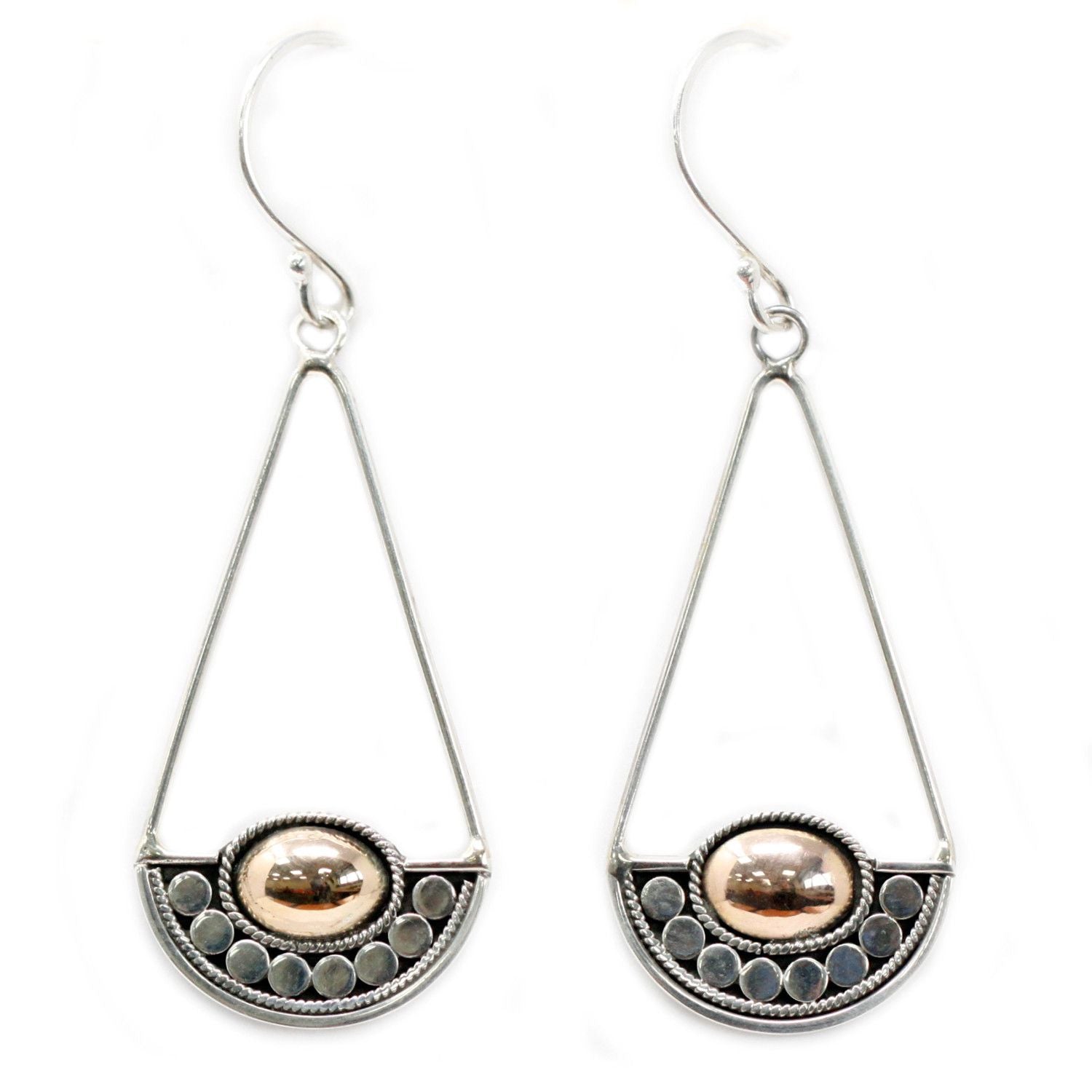 Luna Balance Silver and Gold Earrings