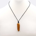 Golden Quartz Laced Gemstone Flat Point Pendant
