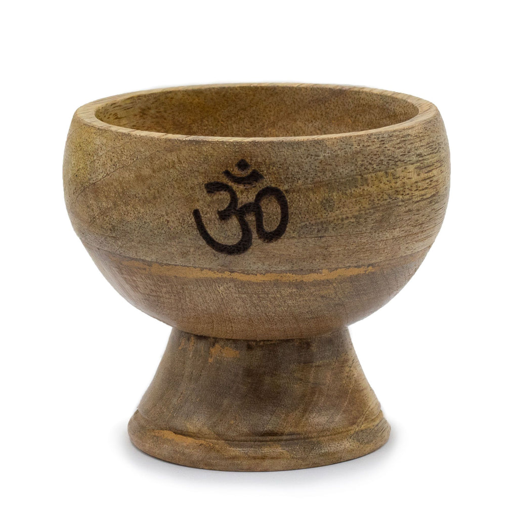 Large Om Ritual Bowl Incense Cone And Stick Holder - 11 x 6cm