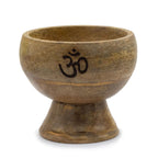 Large Om Ritual Bowl Incense Cone And Stick Holder - 11 x 6cm
