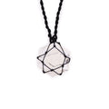 White Howlite Laced Hexagon Gemstone Pendant
