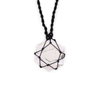 White Howlite Laced Hexagon Gemstone Pendant